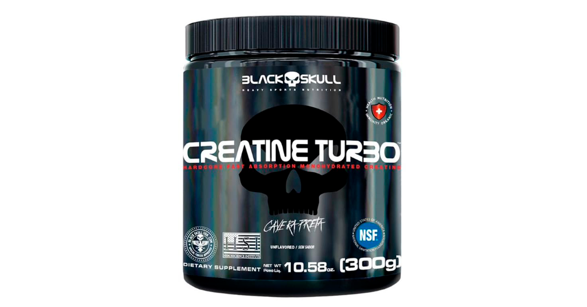 Creatine Turbo 300g Black Skull é boa